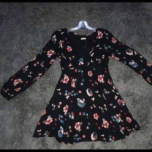 Long Sleeve Flower Dress